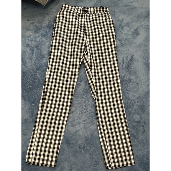 Zaful Gingham High Rise Straight Pants size S | 4 Checkered - Picture 2 of 5